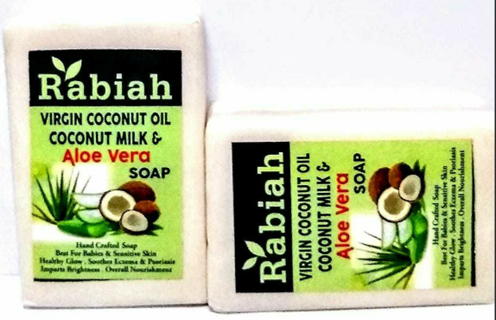Virgin Coconut Oil & Milk Hand Crafted Soap With Aloe Vera-100gms