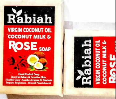 Virgin Coconut Oil & Milk Hand Crafted Soap With Rose Petals-100gms