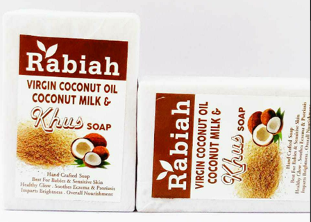Virgin Coconut Oil & Milk Hand Crafted Soap With Khus-100gms