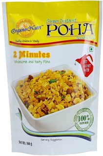Organo Nutri Rice Poha Instant Breakfast - Pack of 5-800gms