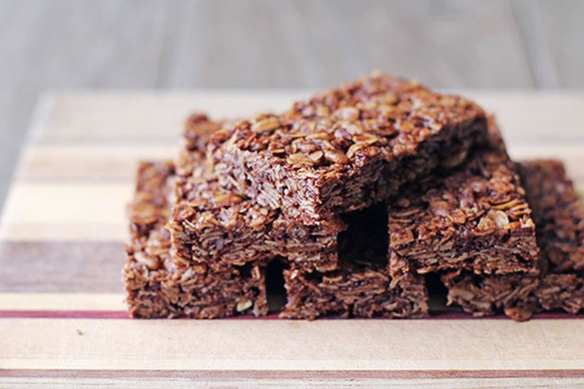 Fudgy Brownie Granola Bars By Purple Hippie For The Days You Want A Brownie