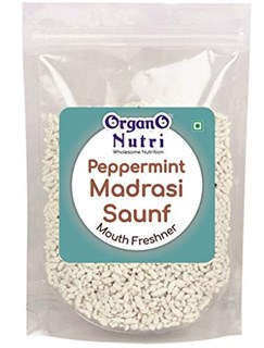 Organo Nutri Peppermint Mouth Freshener Sweet Madrasi Saunf-450gms