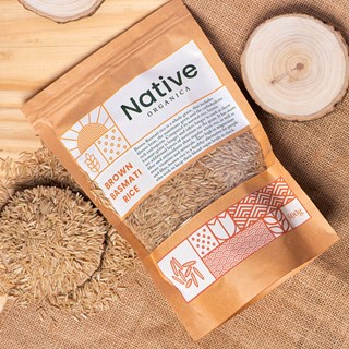 Native Organica Organic Rice - Basmati Brown (500 gm)