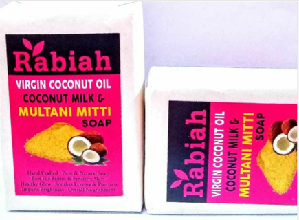 Virgin Coconut Oil & Milk Hand Crafted Soap With Multani Mitti-100gms