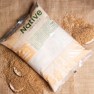 Native Organica Cold Pressed Wheat Premium MP Sharbati  Atta-5000gms